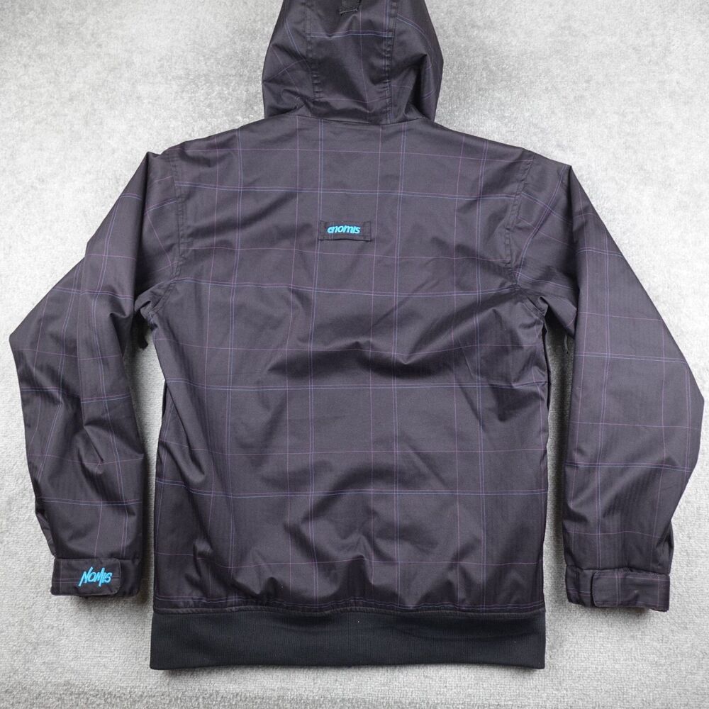 Nomis Jacket Mens M Gray Plaid Check Full Zip Hooded Snowboard Ski - Picture 8 of 16